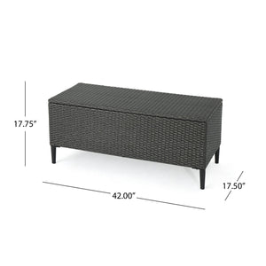 Rupert Storage Unit Resin Wicker Outdoor