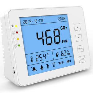 GZAIR 1T Portable Indoor Temperature & Relative Humidity Carbon Dioxide Detector - TRAPSKI