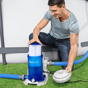 Bestway 58671E Flowclear 2,500 Gallon Transparent Above Ground Pool Filter Pump