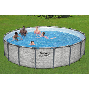 Bestway Steel Pro MAX 18'x48" Round Above Ground Swimming Pool with Pump & Cover