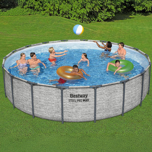 Bestway Steel Pro MAX 18'x48" Round Above Ground Swimming Pool with Pump & Cover