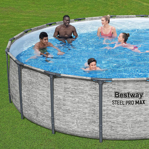 Bestway Steel Pro MAX 18'x48" Round Above Ground Swimming Pool with Pump & Cover