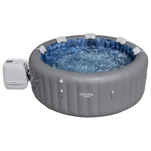 Bestway SaluSpa Santorini HydroJet Inflatable with 180 Soothing Jets, Gray