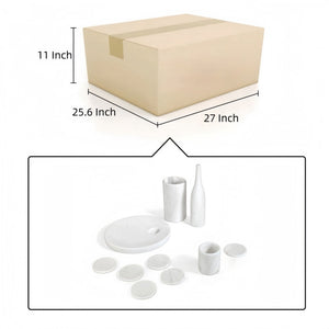 10 Pieces Luxury Natural Marble Dining Room Accessories Set