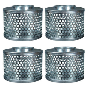 Apache 70001500 Rust-Resistant Plated Steel Suction Strainer, Silver (4 Pack) - TRAPSKI