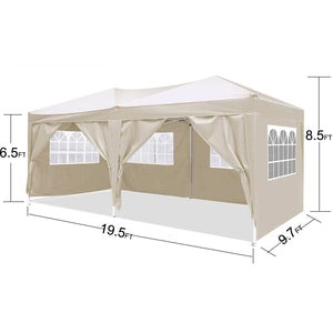 10'x20' EZ Pop Up Canopy Outdoor Portable Party Folding Tent with 6 Removable Sidewalls