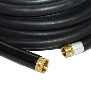 Apache 50 Foot Industrial Rubber Garden Water Hoses with Brass Fittings (2 Pack) - TRAPSKI