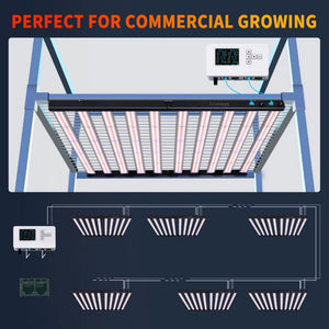 Carambola CB1000 47 x 43 Inch CO2 Pro 1,000 W Broad Spectrum LED Growing Light