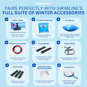 Swimline CO82137R Winter Cover for 16 x 32-Foot In-Ground Swimming Pool, Blue
