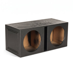 QPower QBOMB12V Dual 12" Vented Ported Subwoofer Sub Box with Bedliner Spray