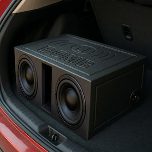 QPower QBOMB12VL Dual 12 Inch Vented Ported Car Subwoofer Sub Box Enclosure