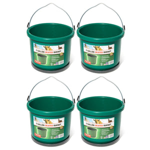 Farm Innovators Model Oversized 2 Gallon Plastic Heated Bucket, 60 Watt (4 Pack)
