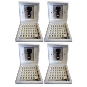 Farm Innovators 2450 Circulated Air Incubator w/ Auto Egg Turner, White (4 Pack)