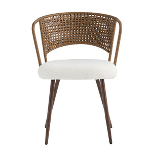 Farmhouse Style Wicker Dining Chair