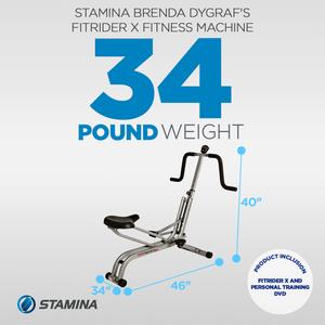 Stamina Products 25-1113 Brenda DyGraf FitRider X Machine w/ Electronic Monitor