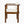 Outdoor Dining Chair Set of 2 with Curved Acacia Wood Arms, Brown Finish and Cream Cushions