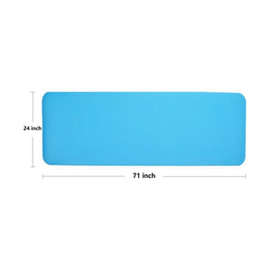 BalanceFrom Fitness GoYoga+ 71x24in Exercise Yoga Mat w/Knee Pad & Strap, Blue
