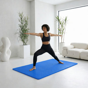BalanceFrom Fitness 48 Sq Ft Interlocking EVA Foam Exercise Mat Tiles, Blue