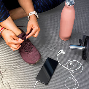 BalanceFrom Fitness 48 Sq Ft Interlocking EVA Foam Exercise Mat Tiles, Black