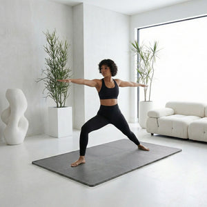 BalanceFrom Fitness 48 Sq Ft Interlocking EVA Foam Exercise Mat Tiles, Gray