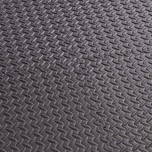 BalanceFrom Fitness 96 Sq Ft Interlocking EVA Foam Exercise Mat Tiles, Black