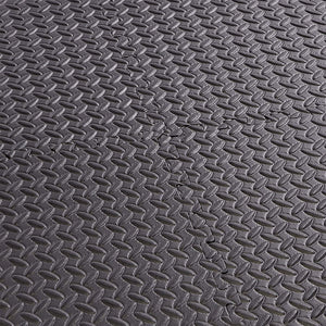 BalanceFrom Fitness 96 Sq Ft Interlocking EVA Foam Exercise Mat Tiles, Black
