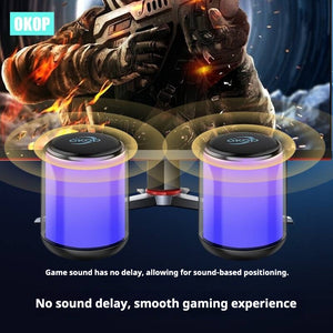 KP-550 Bluetooth Speaker With RGB Ambient Lighting Cross-Border Bestseller Low-Latency Desktop Stereo Speakers With Deep Bass