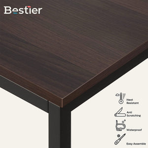 Bestier 47 Inch Computer Writing Desk w/ Storage Shelves for Small Spaces, Brown - TRAPSKI