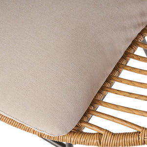 Cordella Outdoor Woven Wicker Chairs with Cushions, Set of 2