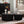 Black Scalloped Round Coffee Table Set
