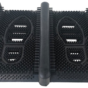 Shop Tuff 15 x 12 Inch Rubber Boot Scraper for Cleaning Off Dirt and Mud, Black