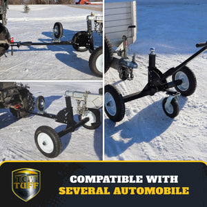Tow Tuff TMD-1000CATV Adjustable Steel 1000lb Heavy Duty Trailer Dolly, Black