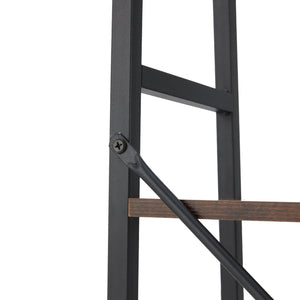 Jomeed Rustic Modern 4 Tier Wood and Steel Bookshelf Storage Organizer Shelf