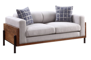 Pelton Loveseat With 2 Toss Pillows - Walnut