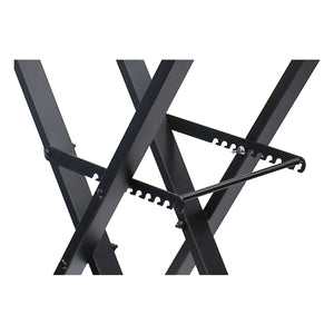 Odyssey Case 2 Tier DJ X Stand Combo Pack with Mic Boom and Top Shelf, Black