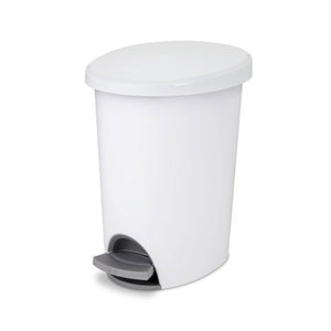Sterilite 10818002 2.6 Gallon Ultra StepOn Wastebasket with Lid and Base, 8 Pack
