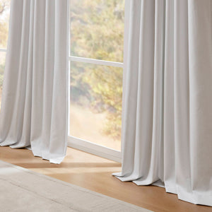 2-PK 52x84" Sound Blocking Total Blackout Curtain Panel Pair White
