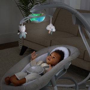 Ingenuity InLighten Baby Electric Cradling Swing Swivel Rocker Chair, Pemberton