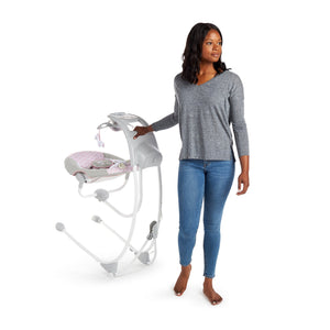 Ingenuity InLighten Baby Electric Cradling Swing Rocker Chair, Flora the Unicorn