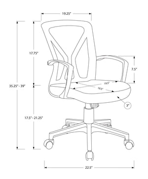 Office Chair Adjustable Height Swivel Ergonomic Mesh Contemporary & Modern
