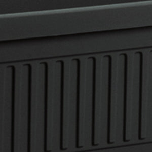 HC Companies 30 Inch Fluted Plastic Venetian Garden Flower Window Box, Black