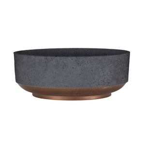 The HC Companies 8 In Capri Bowl Indoor Succulent Planter, Faux Concrete Copper - TRAPSKI
