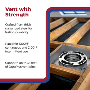 DuraVent Simpson 6DP-FCS Triple Wall Flat Ceiling Support Box for Wood Stoves