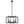 22' Modern Black Geometric 6-Light Chandelier – Industrial Metal Pendant Light Fixture for Living Room, Dining Room, or Kitchen (Bulb Not Included)