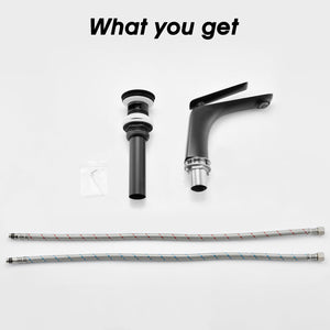 Single Hole Bathroom Sink Faucet with Pop Up Drain
