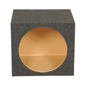 QPower 12" Heavy-Duty Single Sealed Vehicle Subwoofer Enclosure Woofer Box, Gray - TRAPSKI