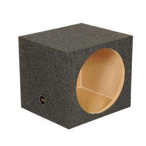 QPower 12" Heavy-Duty Single Sealed Vehicle Subwoofer Enclosure Woofer Box, Gray - TRAPSKI