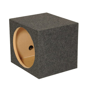 QPower 12" Heavy-Duty Single Sealed Vehicle Subwoofer Enclosure Woofer Box, Gray - TRAPSKI