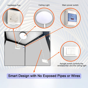 Person Portable Toilet Cabin – Outdoor Restroom with Light, Sink & Vent Fan