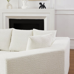 151.6-Inch Extra-Large L-Shaped Chenille Sectional Sofa